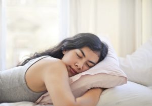 Woman Sleeping on an Orthotic Pillow