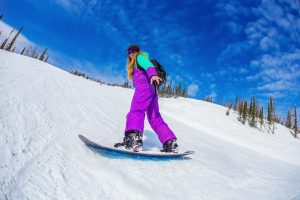 Female snowboarder